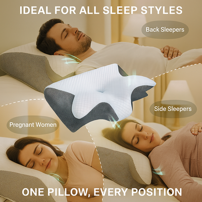 Novella™ 2 in 1 Ergonomic Contour Orthopedic Pillow for Neck Pain