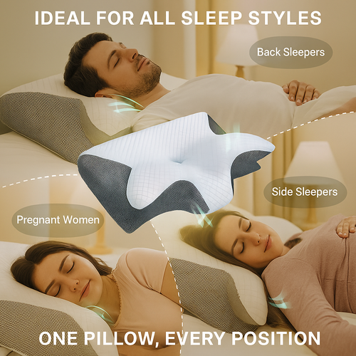 Novella™ 2 in 1 Ergonomic Contour Orthopedic Pillow for Neck Pain