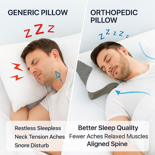 Novella™ 2 in 1 Ergonomic Contour Orthopedic Pillow for Neck Pain
