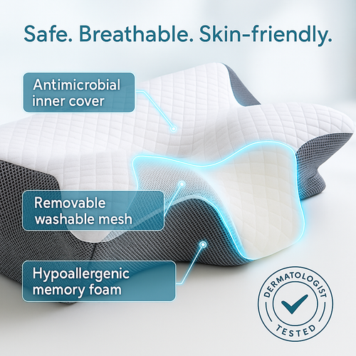 Novella™ 2 in 1 Ergonomic Contour Orthopedic Pillow for Neck Pain