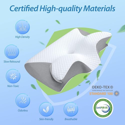 Novella™ 2 in 1 Ergonomic Contour Orthopedic Pillow for Neck Pain