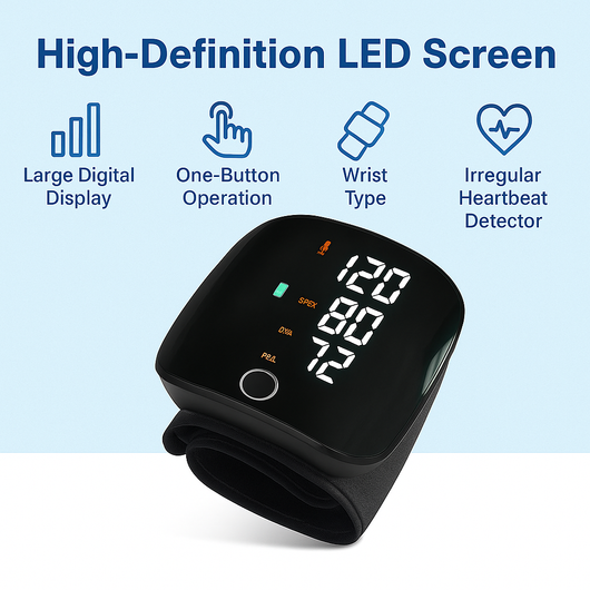 High definition LED screen blood pressure monitor