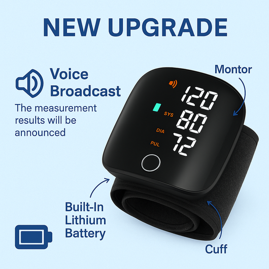 New upgrade voice broadcast and built in lithium battery